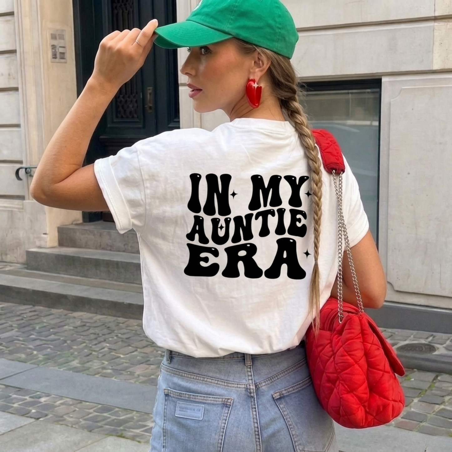 Auntie Era Baskılı Oversize Tişört