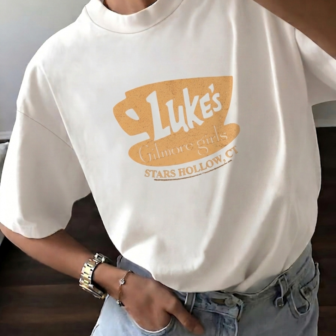 Luke's Gilmore Girls Baskılı Oversize Tişört