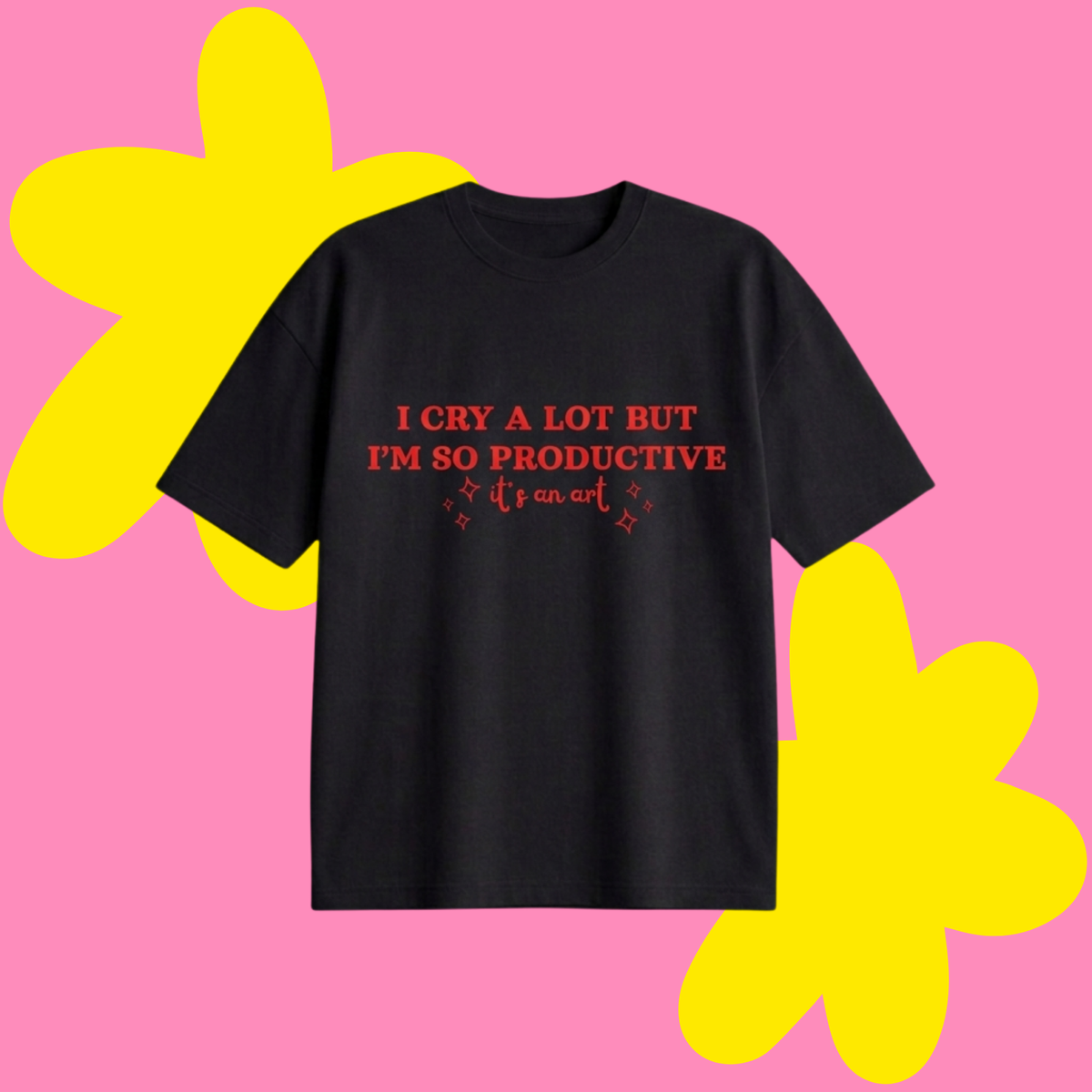 It's An Art Baskılı Oversize Tişört