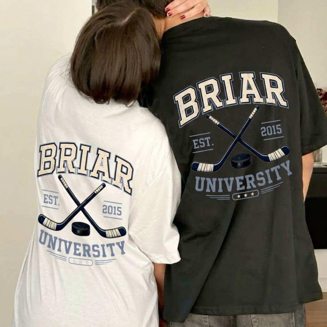 Briar University Baskılı Oversize Tişört
