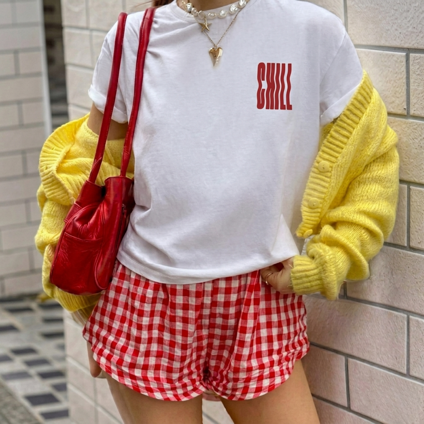 Chill Baskılı Oversize Tişört