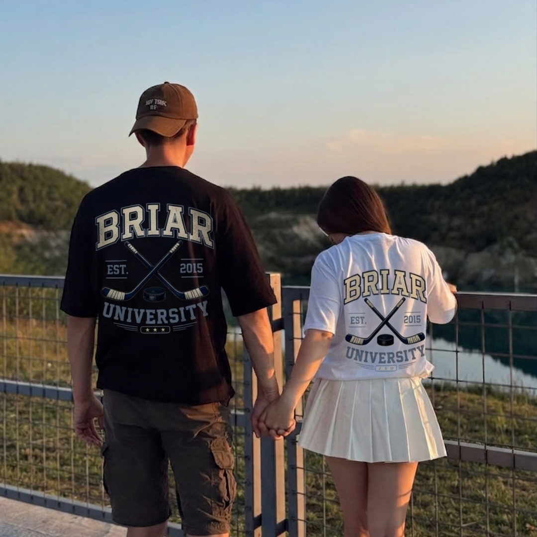 Briar University Baskılı Oversize Tişört