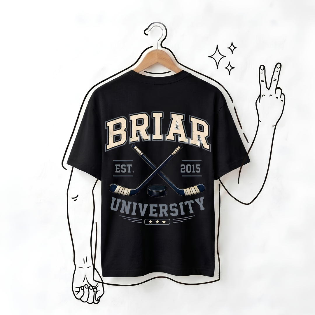 Briar University Baskılı Oversize Tişört