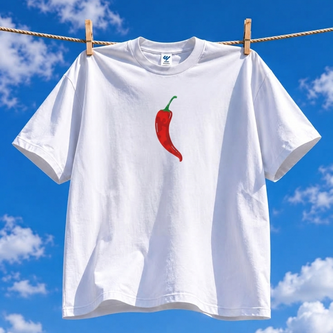 Lucky Pepper Baskılı Oversize Tişört