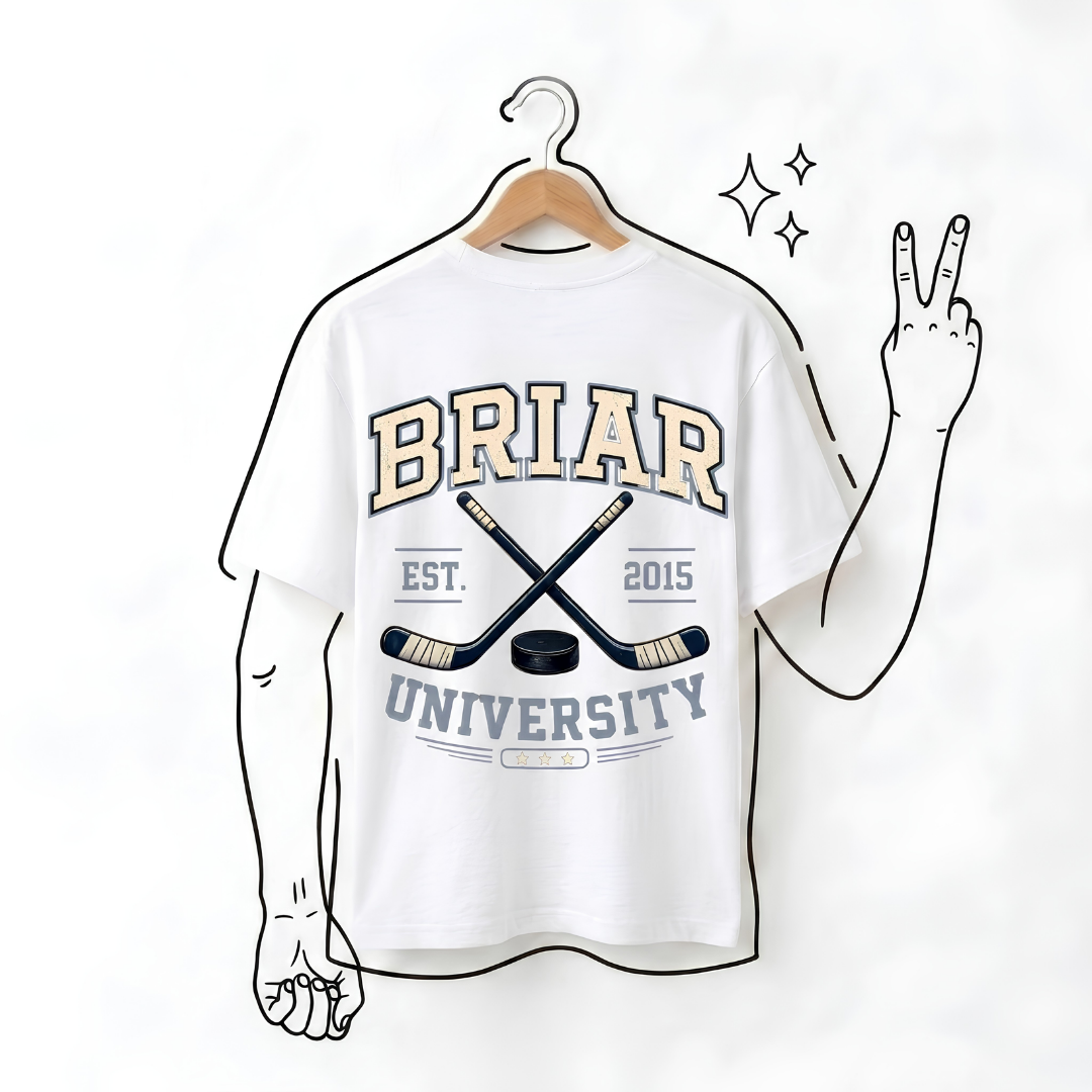 Briar University Baskılı Oversize Tişört