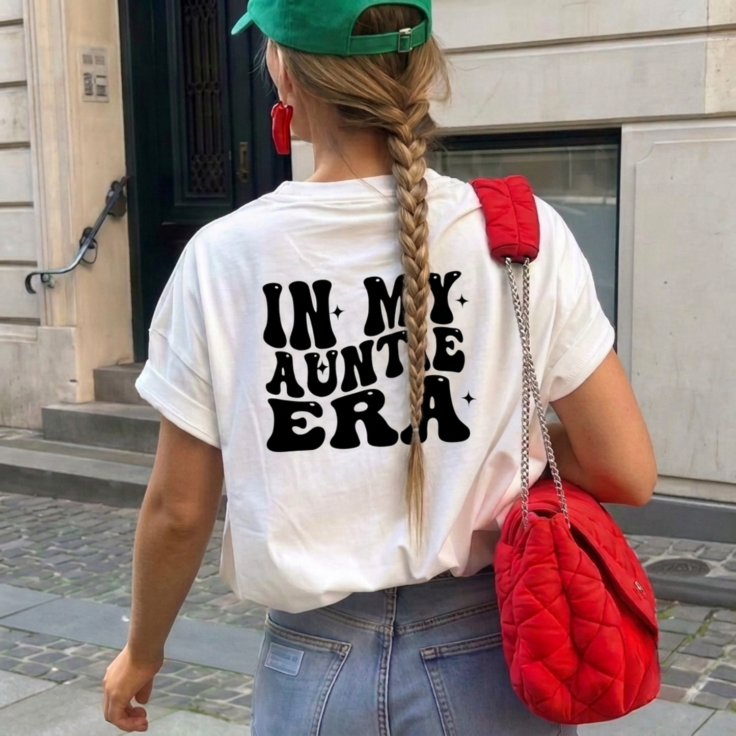 Auntie Era Baskılı Oversize Tişört