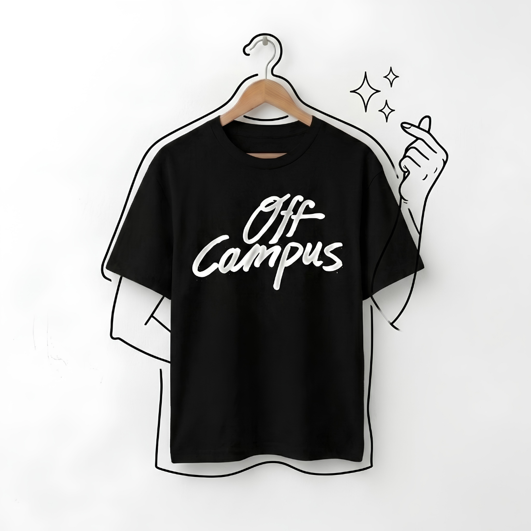 Off Campus Baskılı Oversize Tişört
