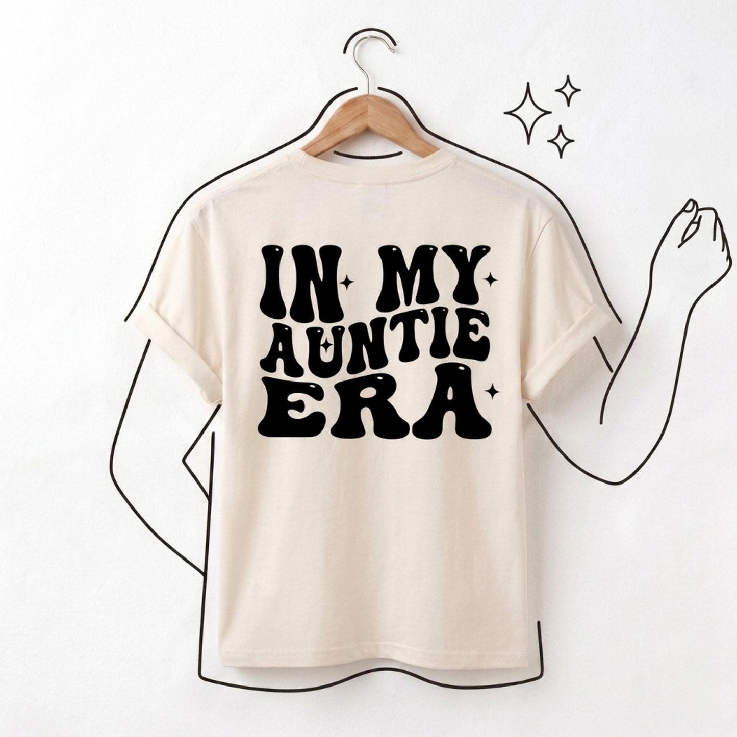 Auntie Era Baskılı Oversize Tişört