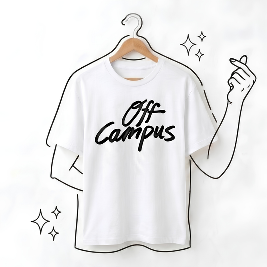 Off Campus Baskılı Oversize Tişört