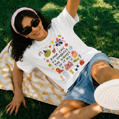 Kinda Chic Baskılı Oversize Tişört