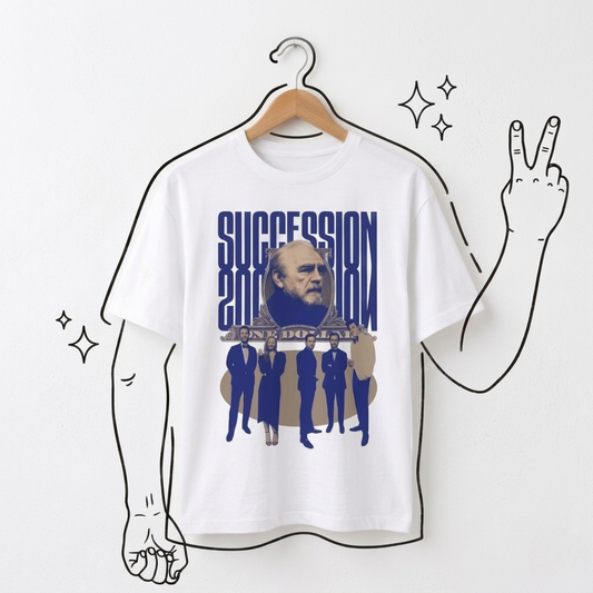 Succesion Family Baskılı Oversize Tişört