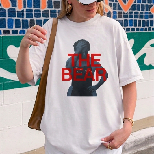 The Bear Baskılı Oversize Tişört