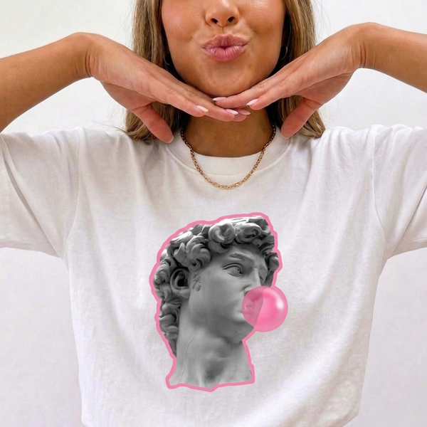 Bubble David Baskılı Oversize Tişört