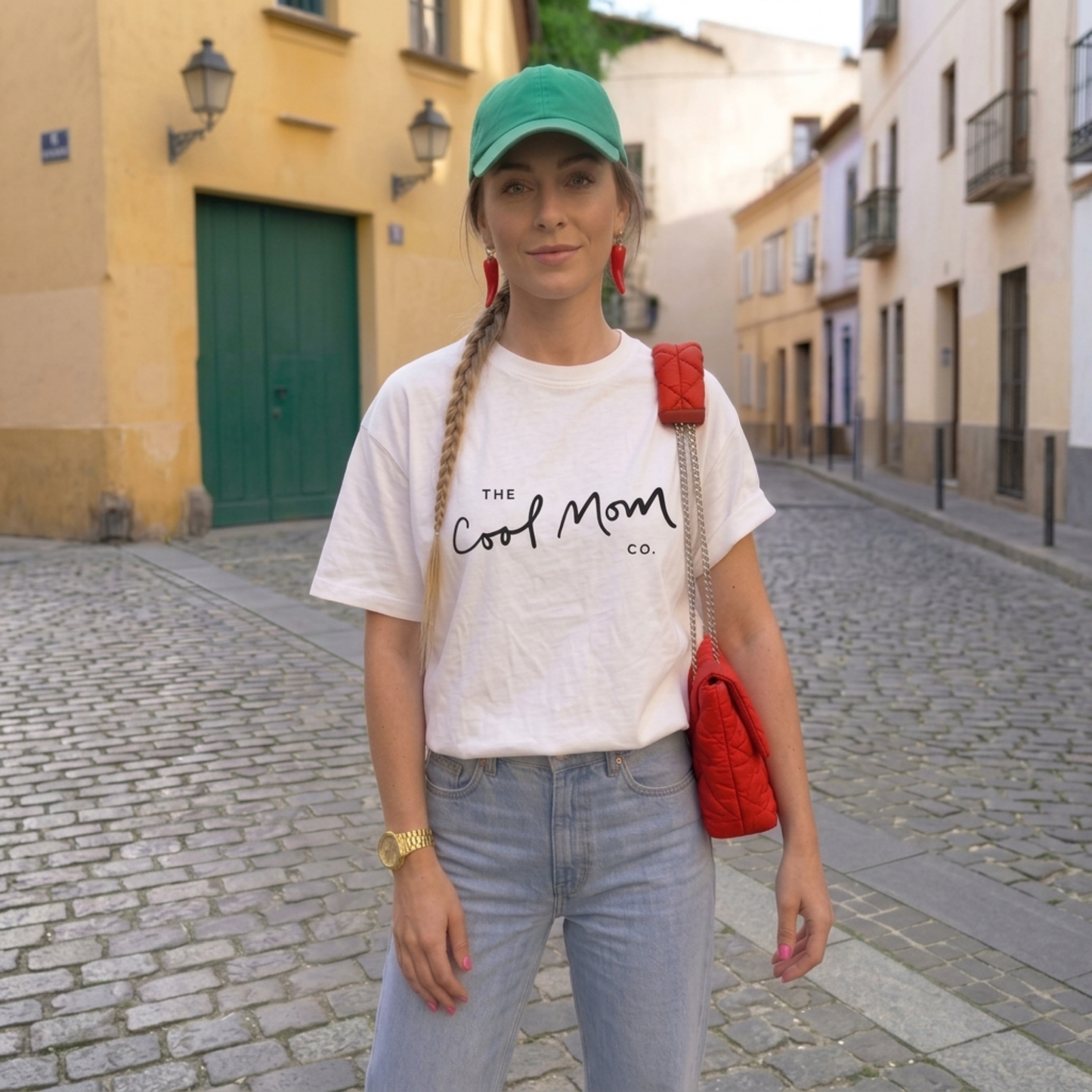 Cool Mom Baskılı Oversize Tişört