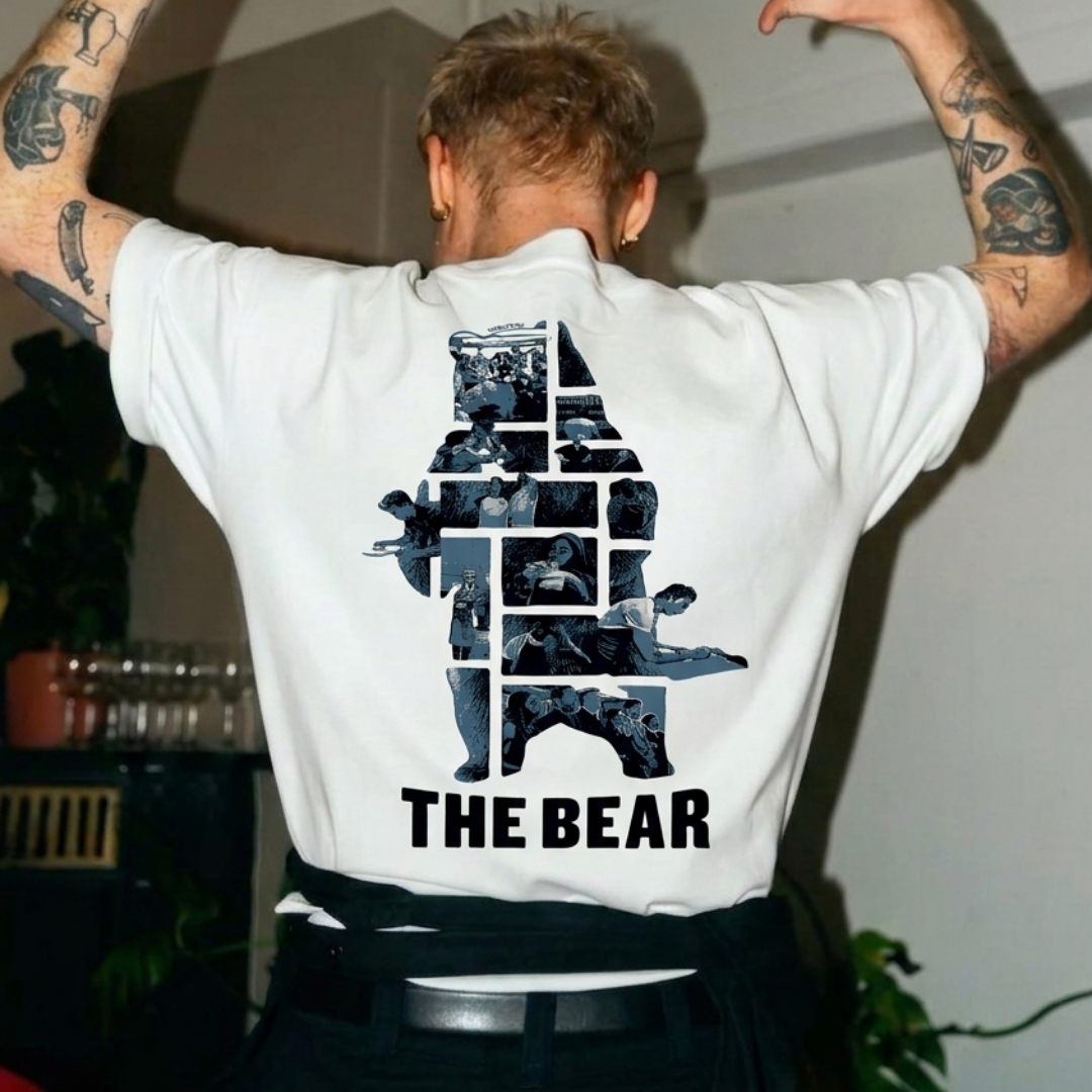 The Bear Kitchen Baskılı Oversize Tişört
