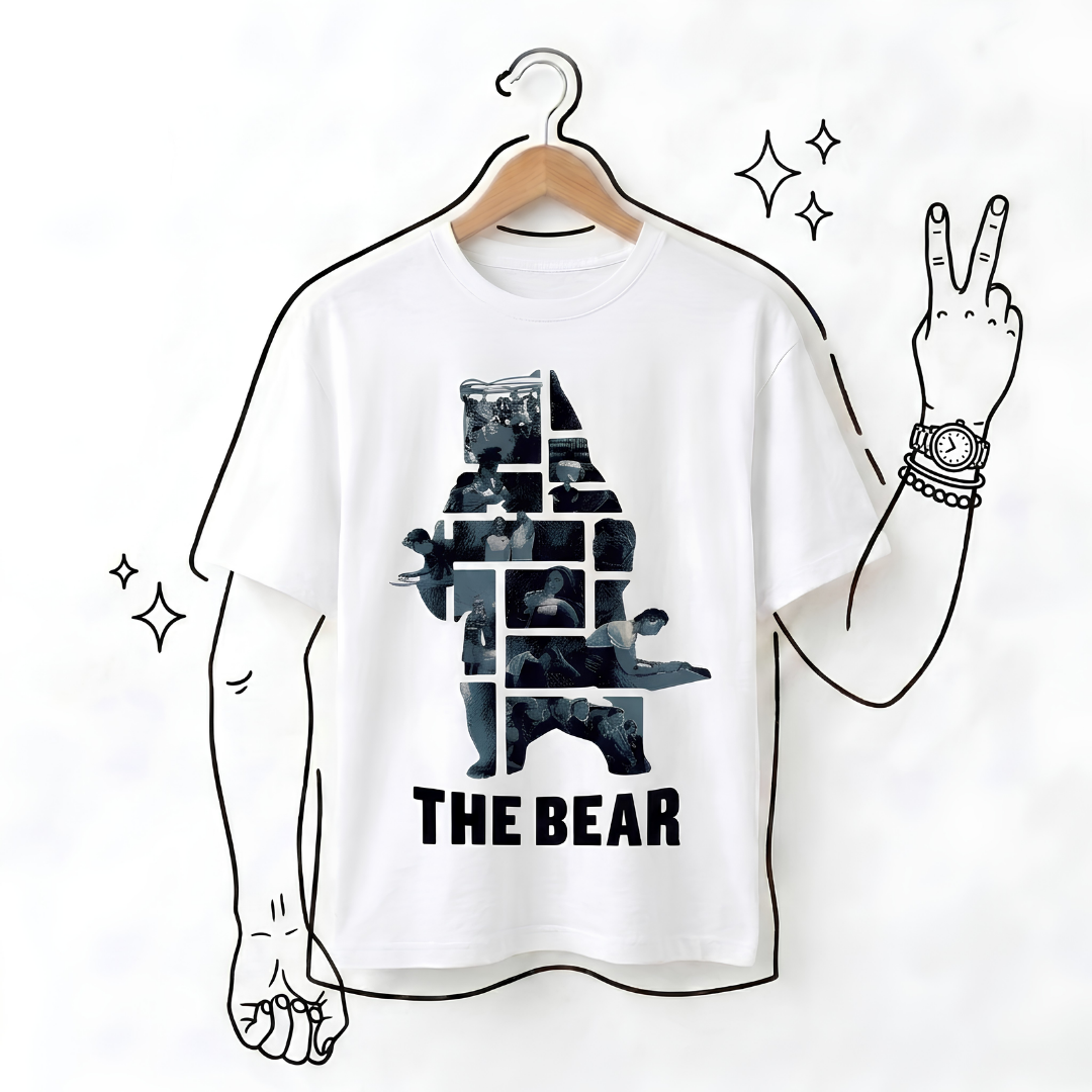 The Bear Kitchen Baskılı Oversize Tişört