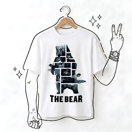 The Bear Kitchen Baskılı Oversize Tişört