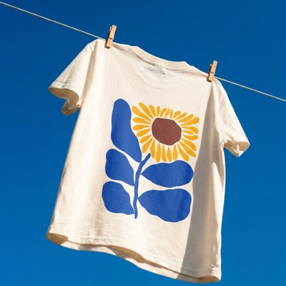Sunflower Baskılı Oversize Tişört
