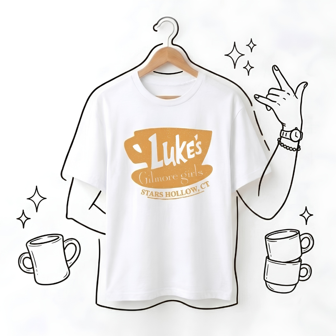 Luke's Gilmore Girls Baskılı Oversize Tişört