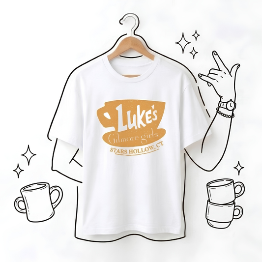 Luke's Gilmore Girls Baskılı Oversize Tişört