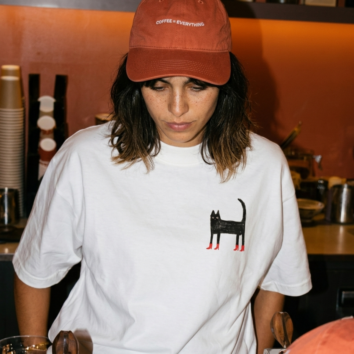 Catsy Chic Baskılı Oversize Tişört