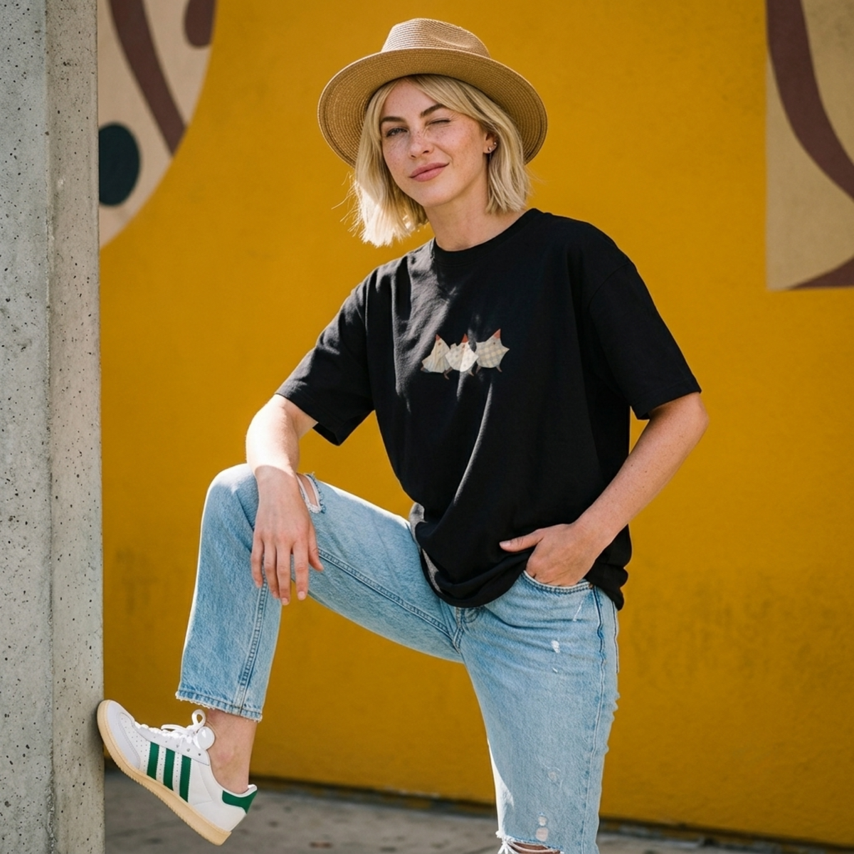 Ghosting Baskılı Oversize Tişört