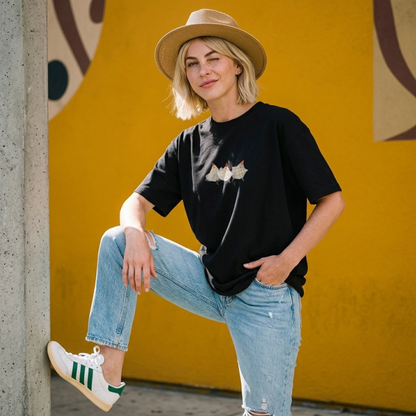 Ghosting Baskılı Oversize Tişört
