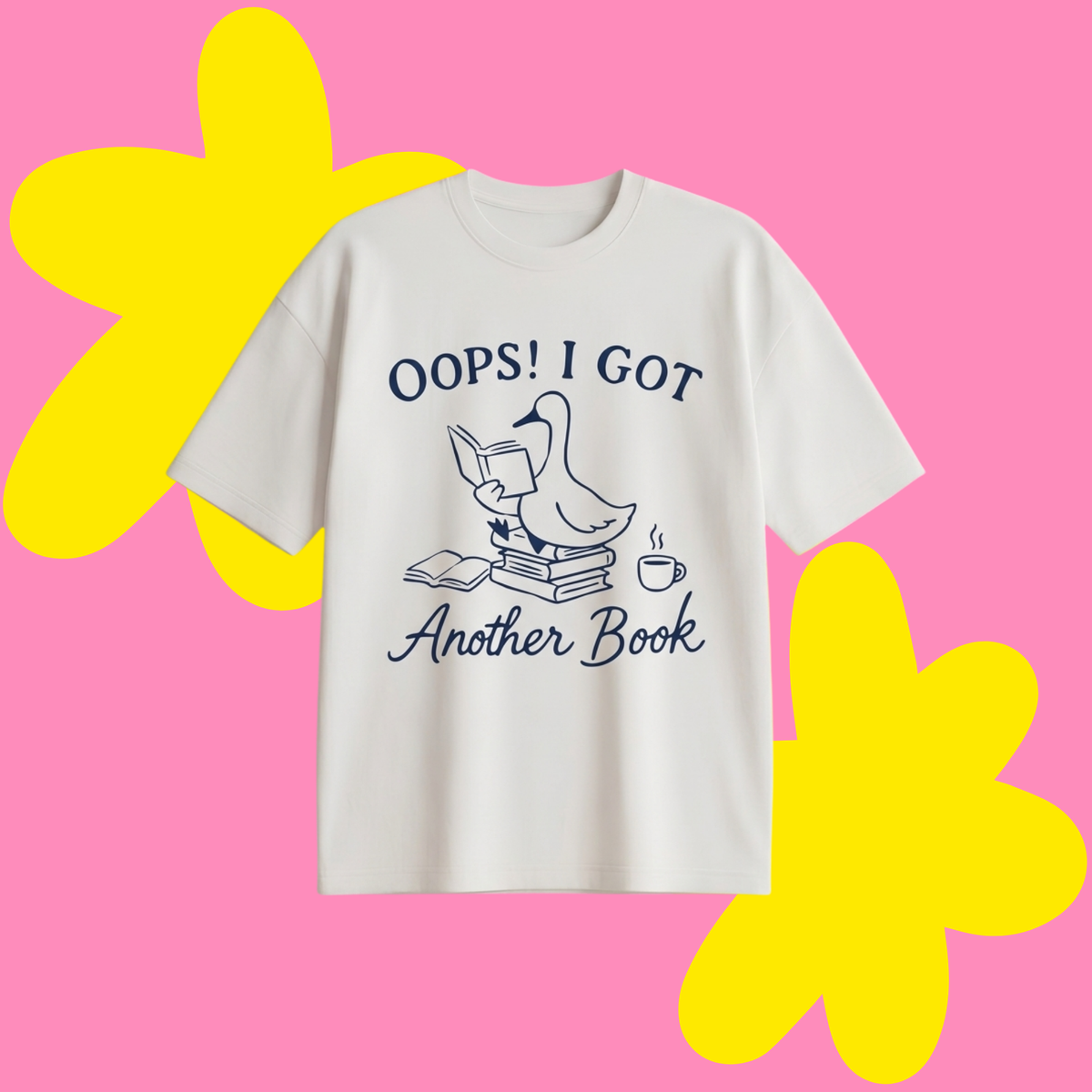 I Got Another Book Baskılı Oversize Tişört