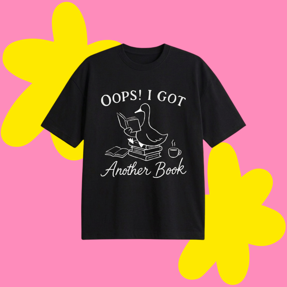 I Got Another Book Baskılı Oversize Tişört