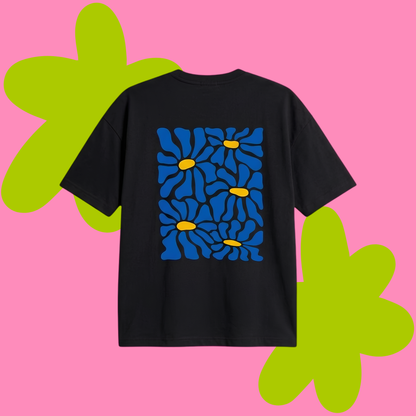 Bluflower Baskılı Oversize Tişört