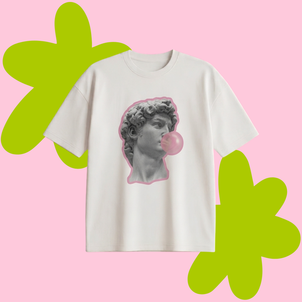 Bubble David Baskılı Oversize Tişört