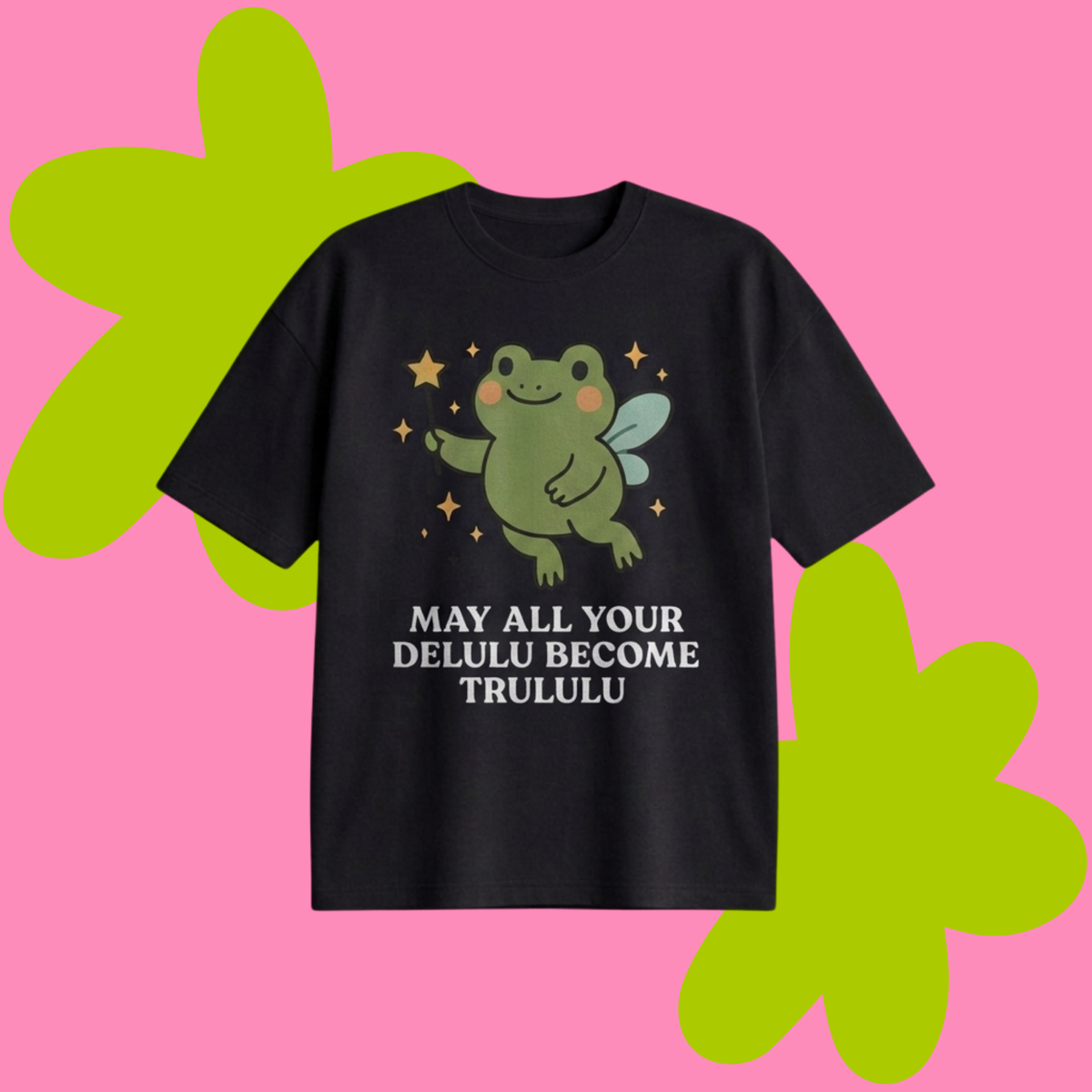 Delulu & Trululu Baskılı Oversize Tişört