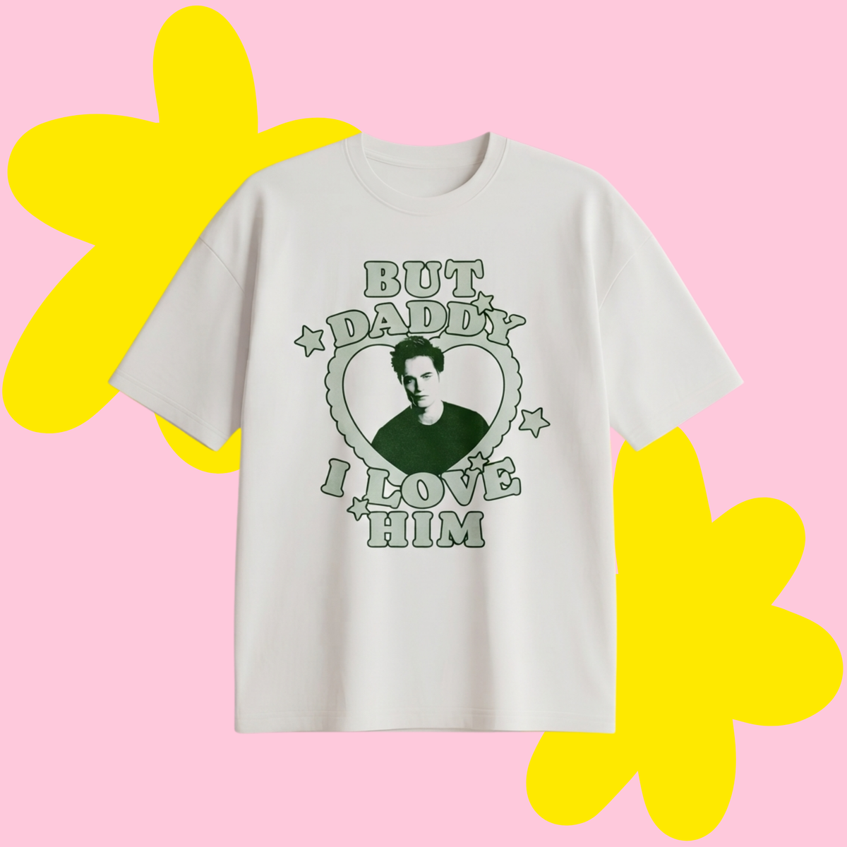 I Love Edward Baskılı Oversize Tişört