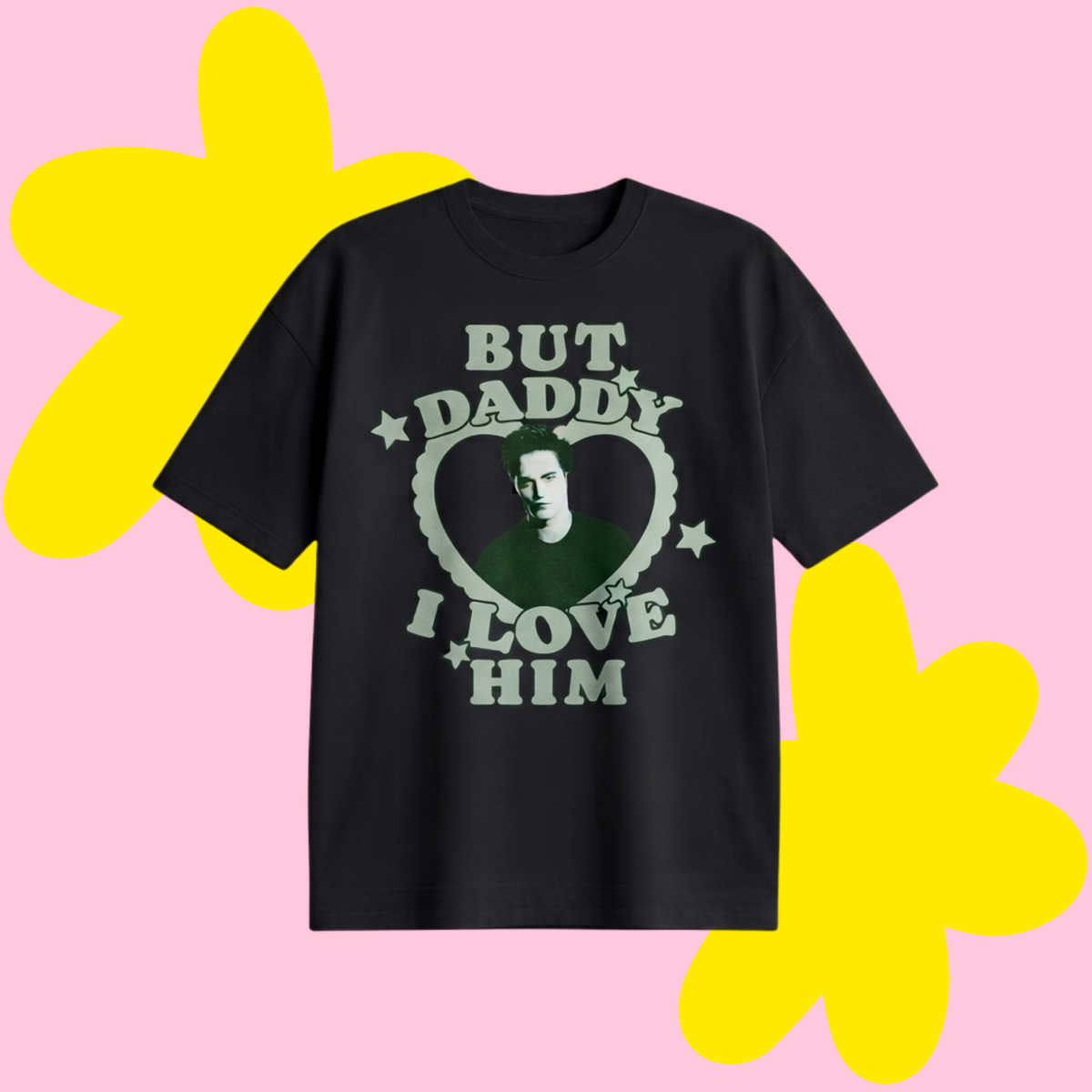 I Love Edward Baskılı Oversize Tişört