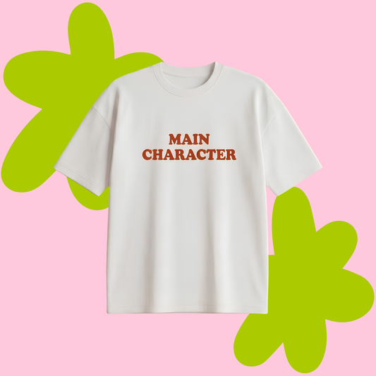 Main Character Baskılı Oversize Tişört