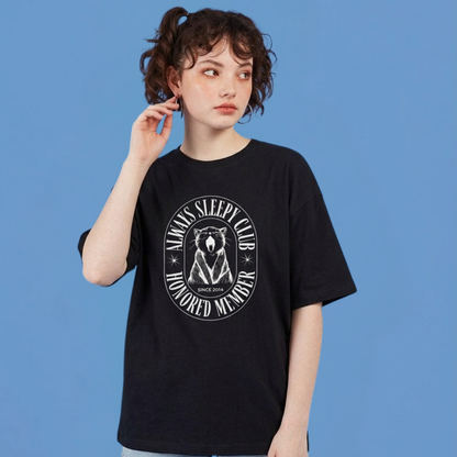 Sleepy Club Baskılı Oversize Tişört