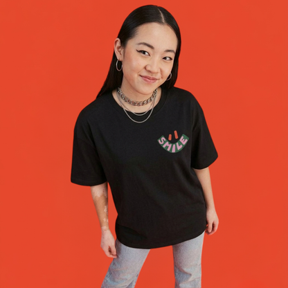 Smile Baskılı Oversize Tişört