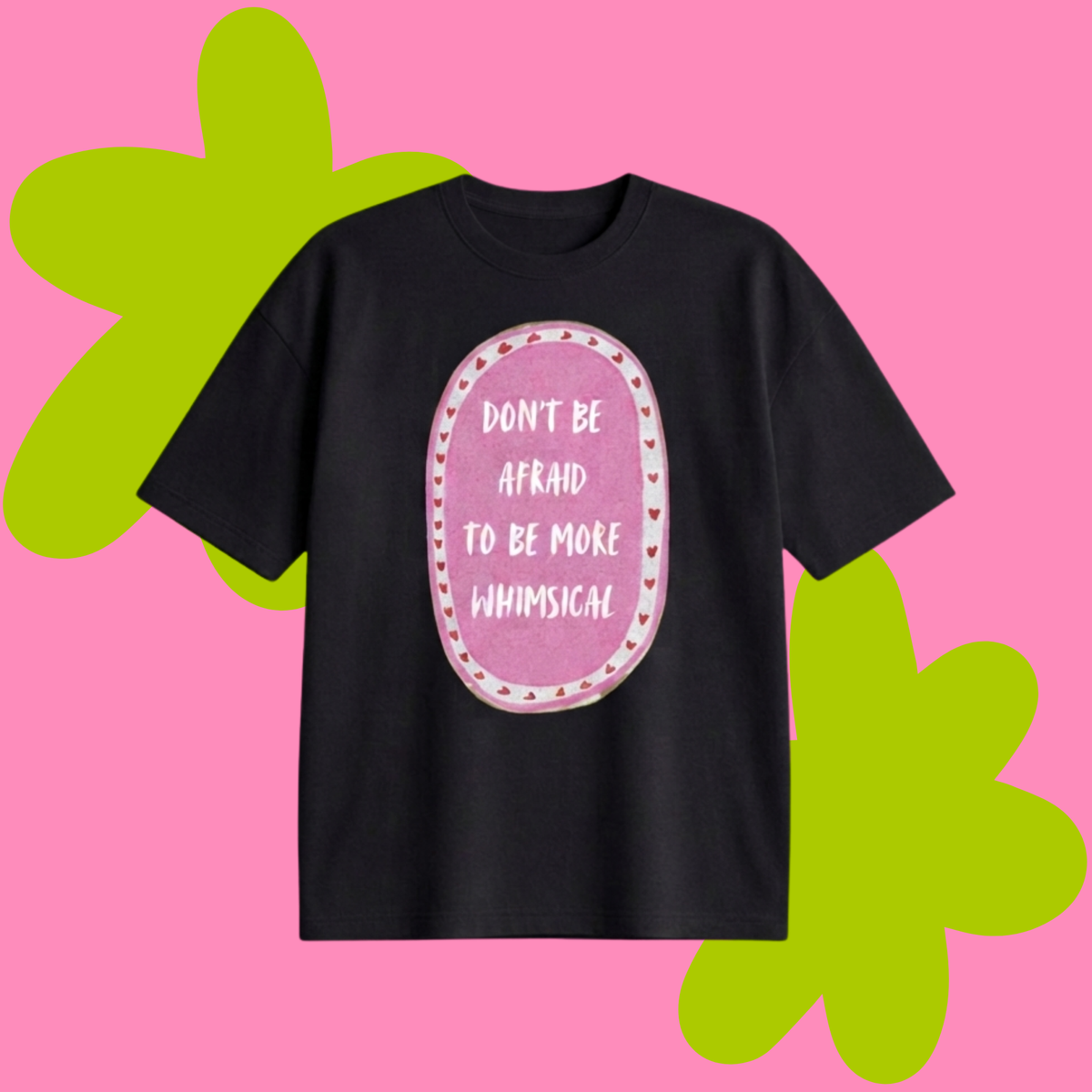 Whimsical Baskılı Oversize Tişört
