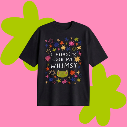 Whimsy Baskılı Oversize Tişört